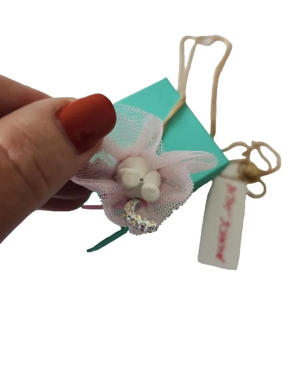 Betsey Johnson Cat Ballerina Pendant Necklace Fairy NEW NWT